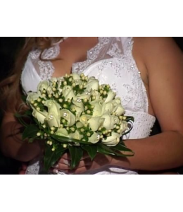 Wedding Bouquet with White Roses
